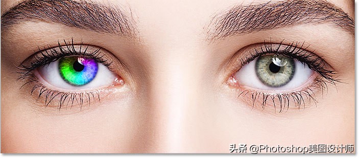 ps怎么制作美瞳花纹,ps如何改美瞳颜色