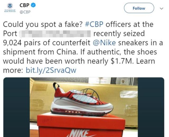 莆田警方查获8600多双假运动鞋,美国查实莆田假鞋