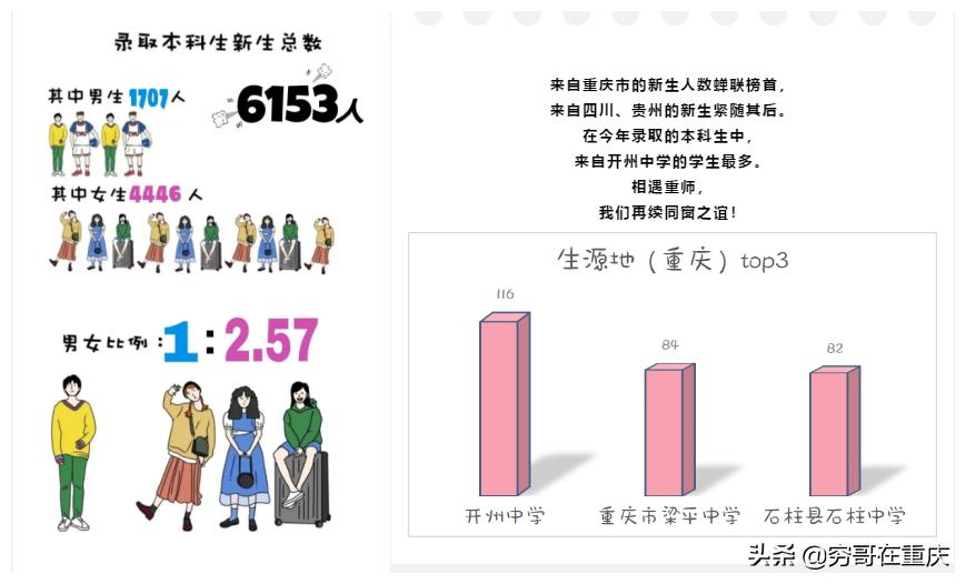 重庆师范大学男女比例,2017重庆师范大学新生数据