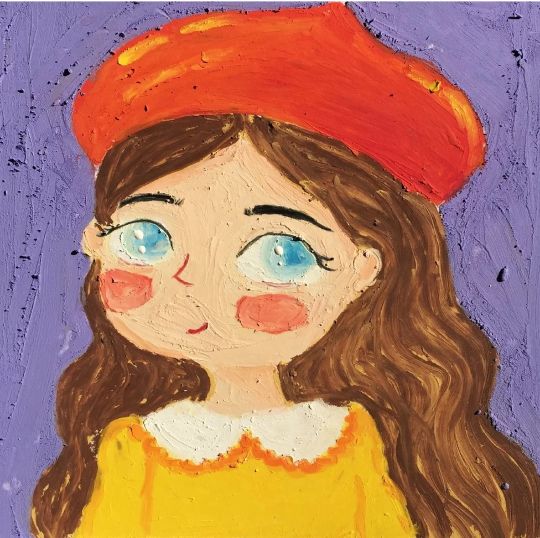 卡通头像可爱呆萌油画,油画风头像卡通
