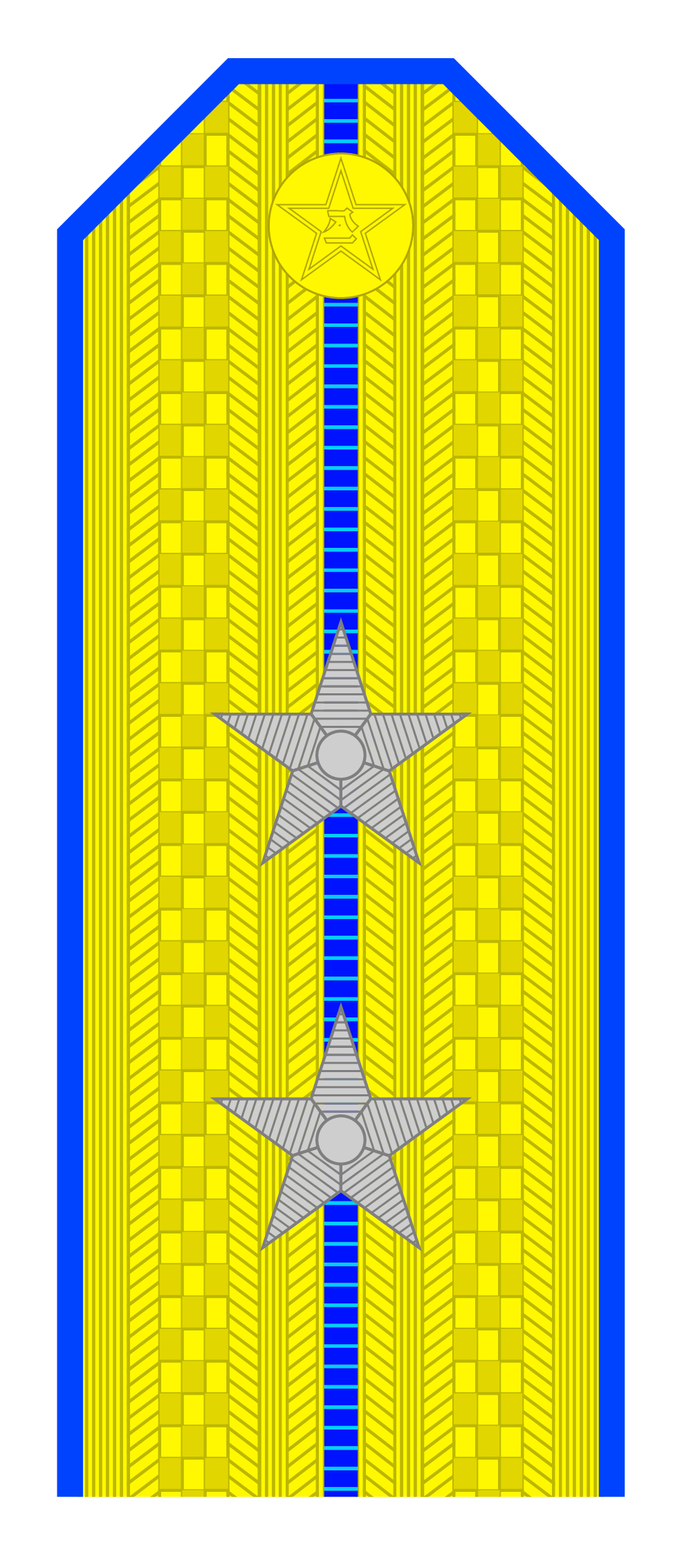 50年代解放军军衔肩章图解,55式上将军衔肩章