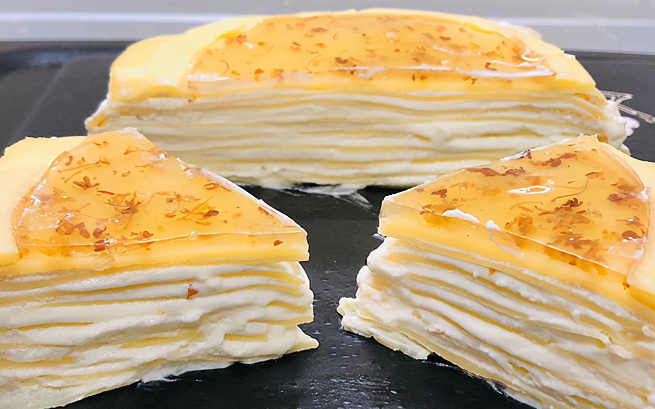 带桂花的甜品,桂花蛋糕甜品