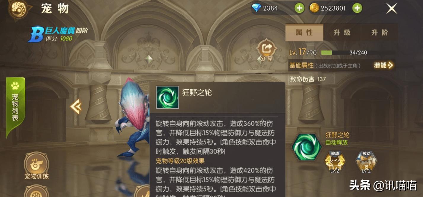 龙之谷2月之领主宠物选择,龙之谷2圣骑士宠物选择