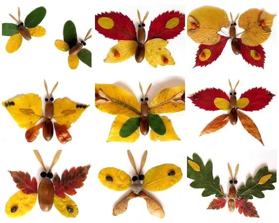 有多少种各种各样的小动物呢,用落叶做可爱的小动物