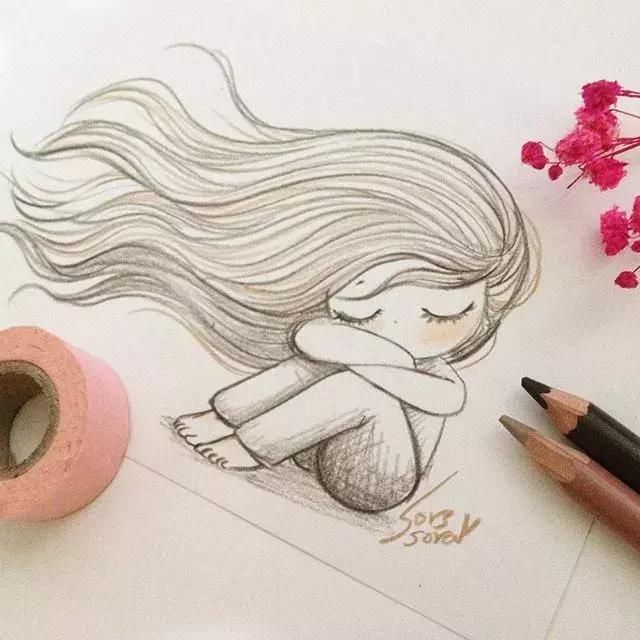 哈士奇的简笔画图片用彩铅画的,儿童彩铅简笔画6-12岁美观小人