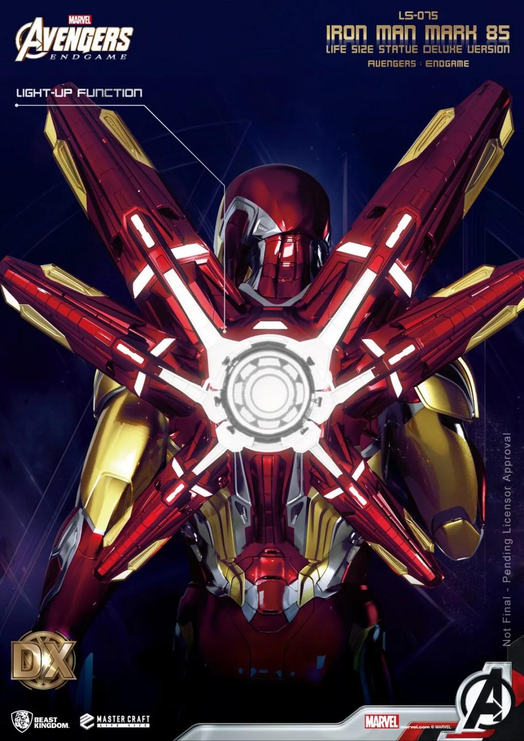 1:1钢铁侠mk5雕像,野兽王国钢铁侠mk85