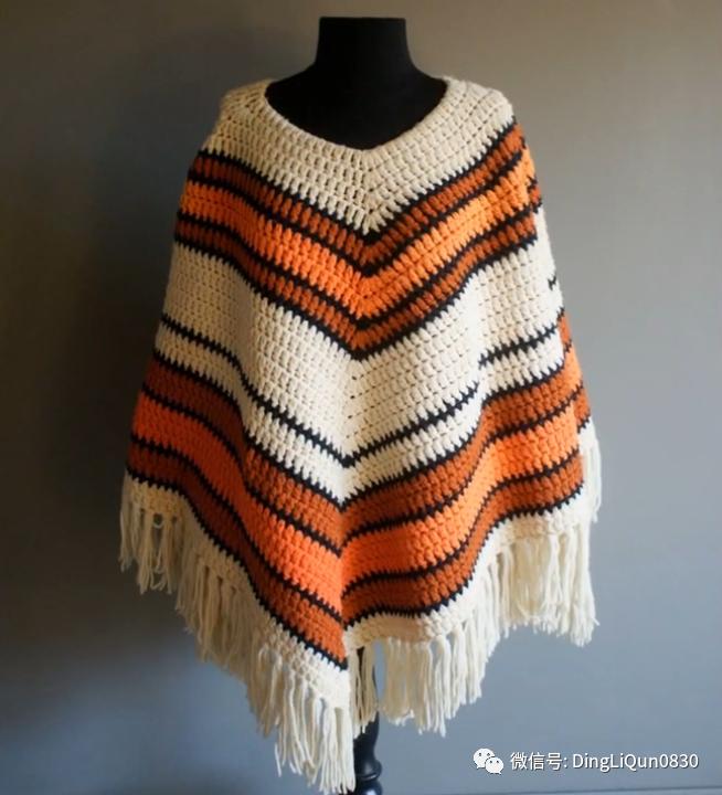 斗篷披肩钩花图样,针织披肩花样图片大全