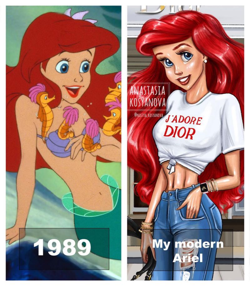 画家笔下的公主：灰姑娘爱Chanel、贝儿爱Gucci，她们都成为网红