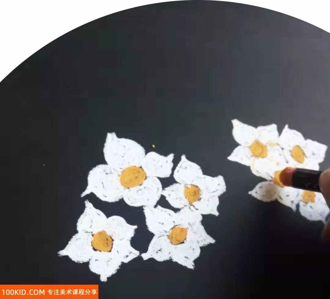 油画棒小花教程玫瑰花,水仙花油画棒不用刮刀