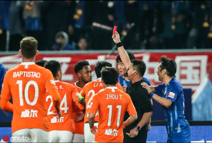 卓尔打山东鲁能泰山点球回放,吴曦远射破门苏宁1到0