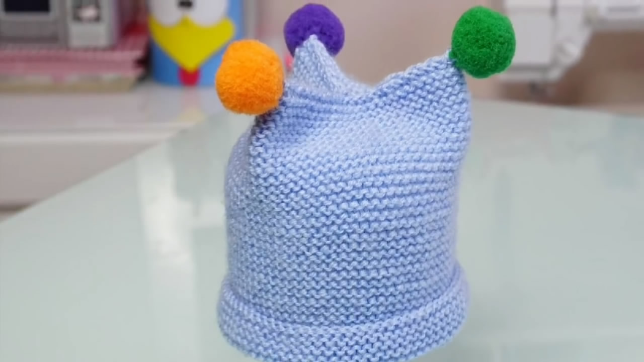 毛线手工编织婴儿帽,宝宝毛线帽钩织全过程