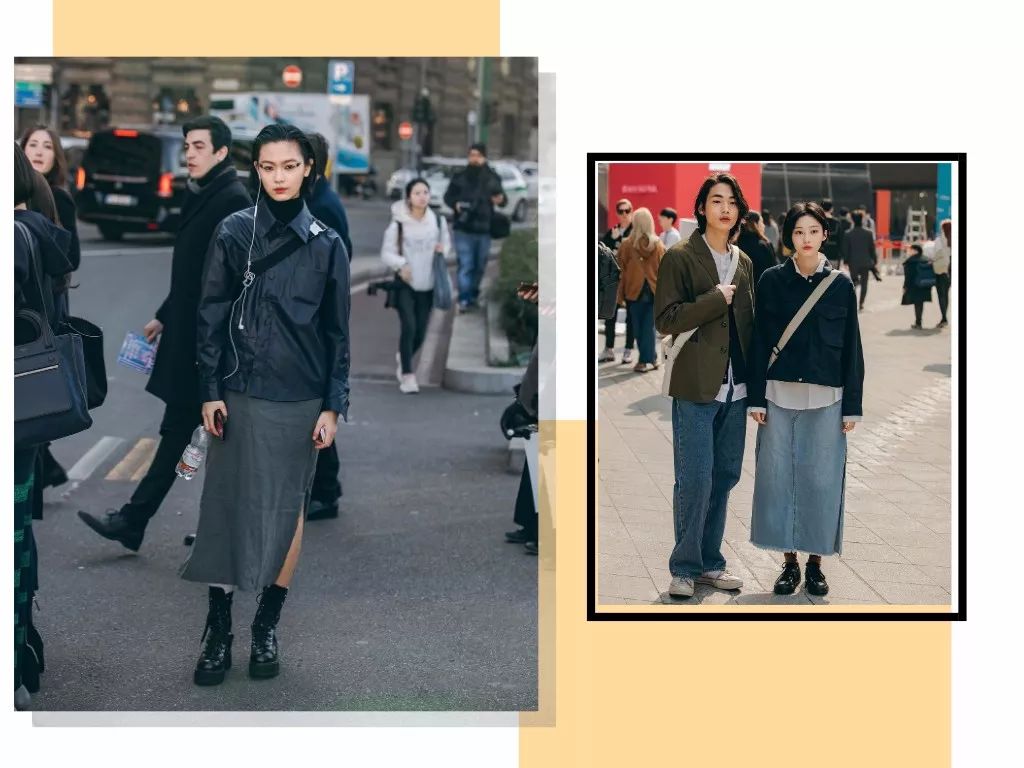 复古格裙韩系穿搭冬,韩版秋冬内搭裙高级感