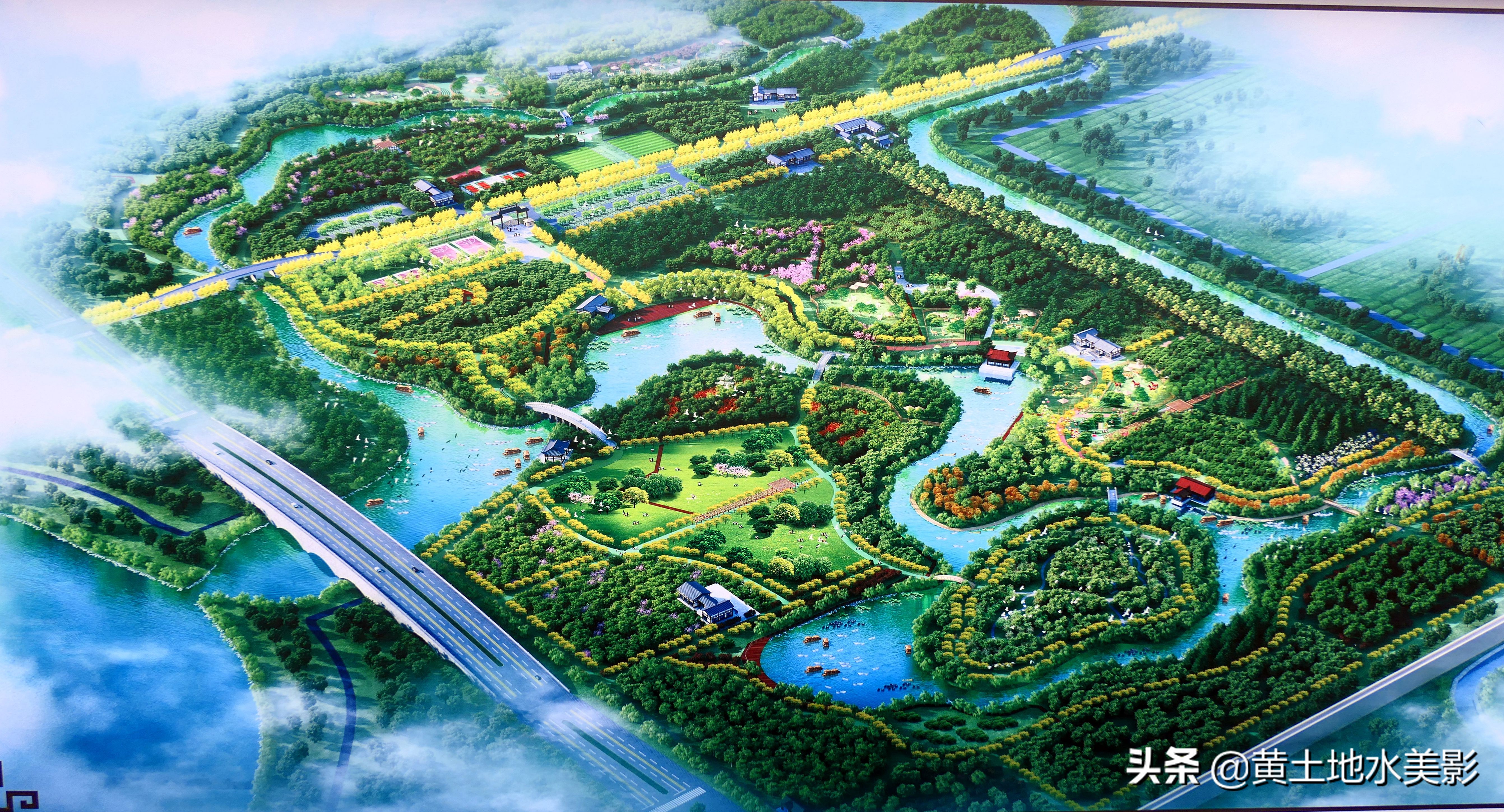 占地590亩的湿地公园,野生动物比较多的旅游景区