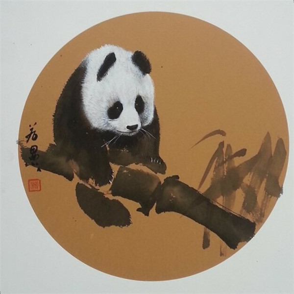 黄若愚的画,张玉涛的熊猫画