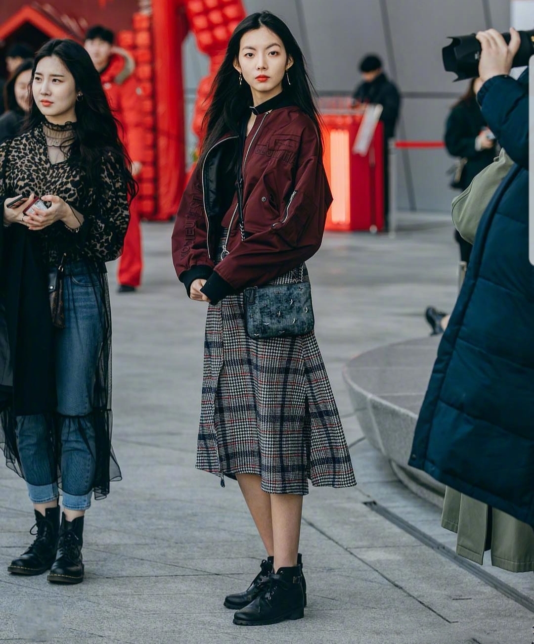 韩国街头穿搭秋冬,韩国时尚博主穿衣搭配秋冬
