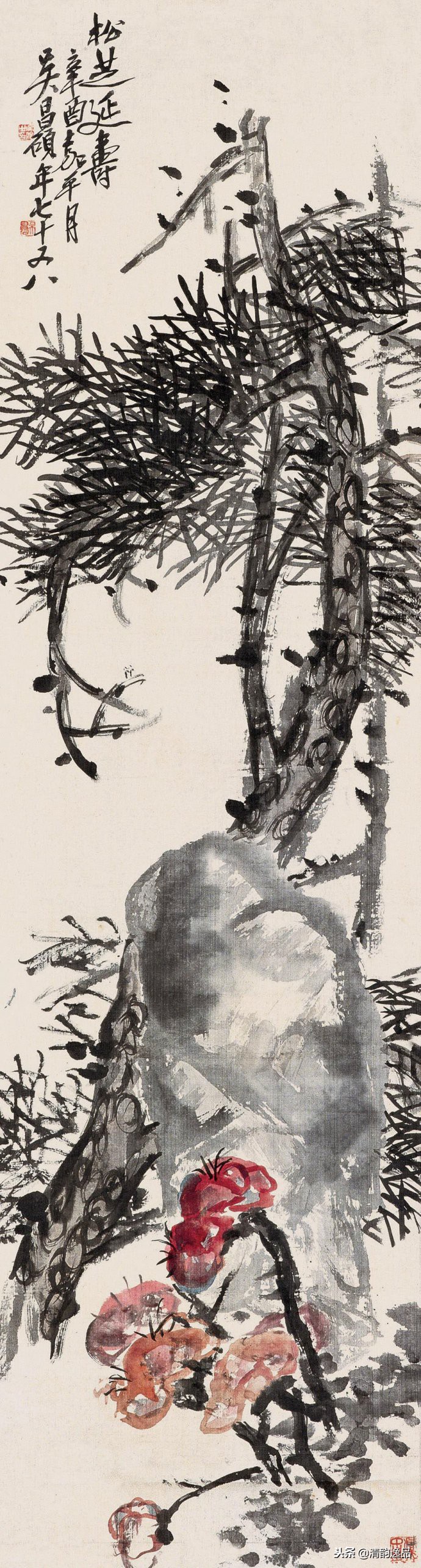 一代宗师吴昌硕作品欣赏,吴昌硕花鸟技法讲解