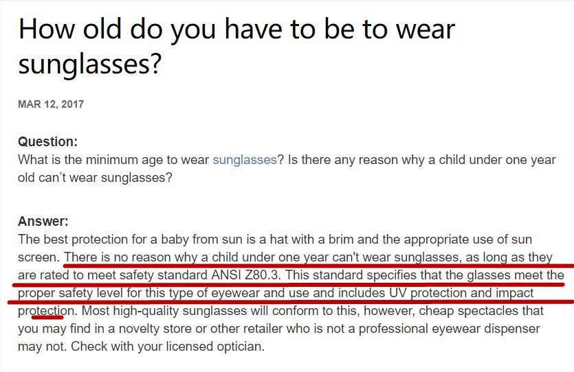 戴墨镜影响孩子视力发育VS戴墨镜保护视力，哪种说法才是对的？