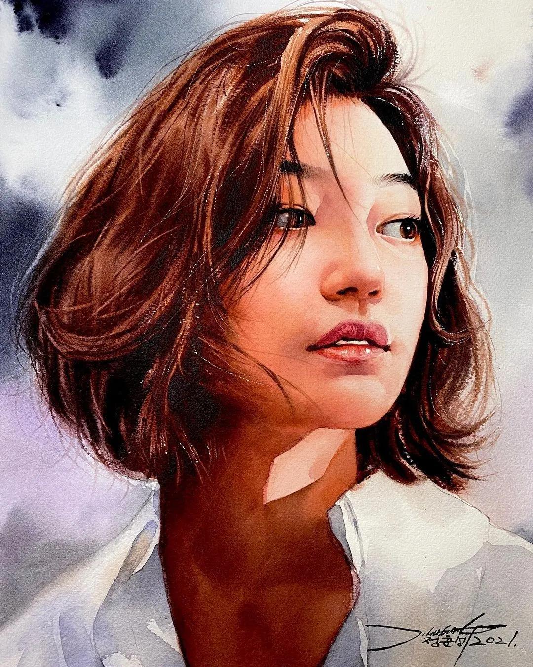 极简的水彩画作品,灵动脱俗的水彩画