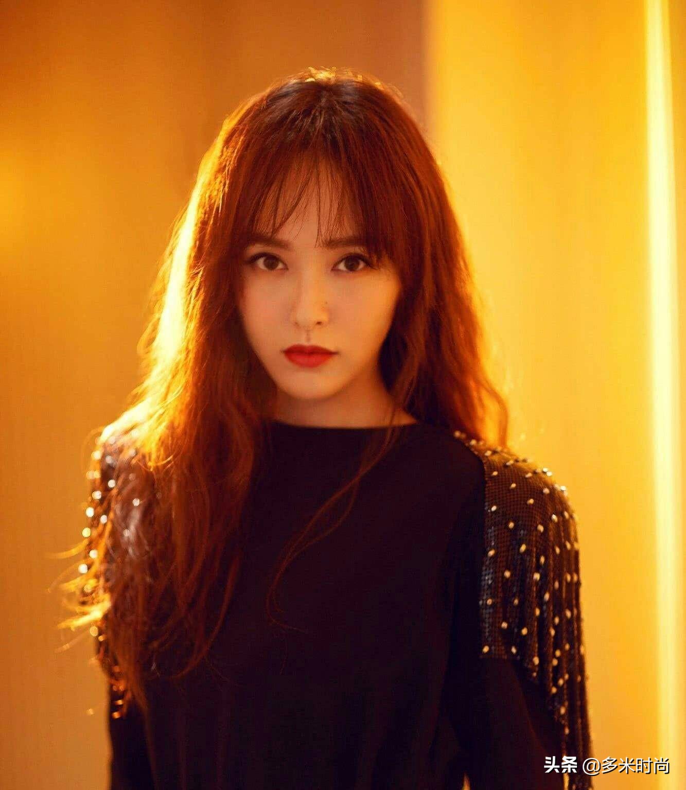 唐嫣和杨幂的发际线,杨幂额头高怎么弄刘海