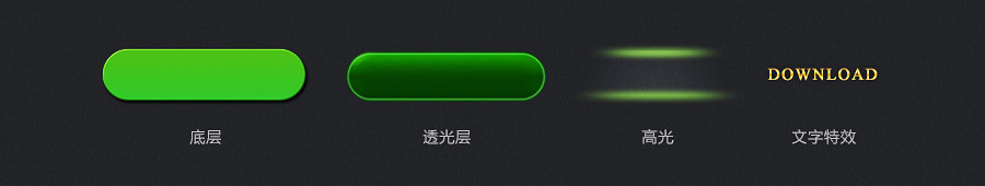 ps如何制作绿色水晶按钮,ps制作水晶按钮