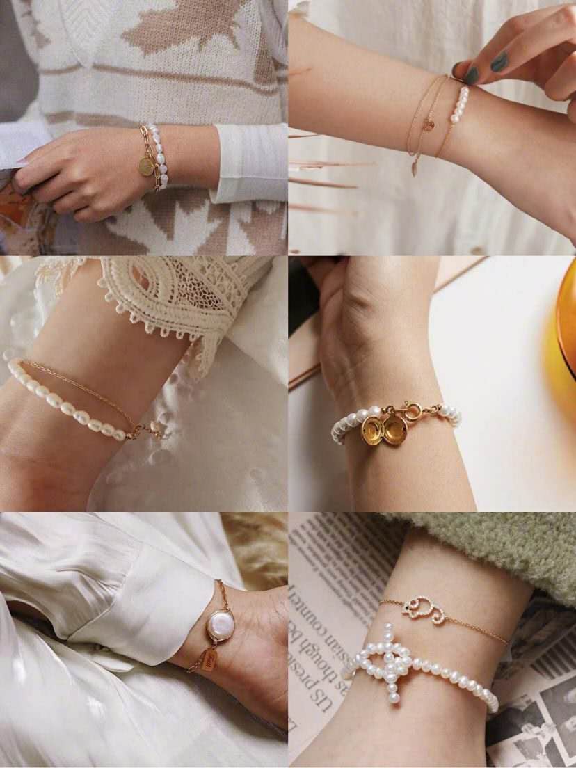 日系手链搭配什么好看,什么手链和小蛮腰手链搭配更好看