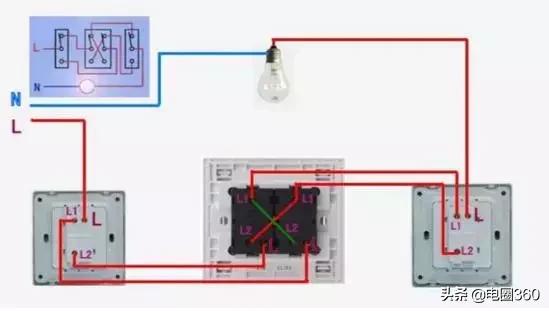三位双控当单控用接线图,四控单开多控接线图