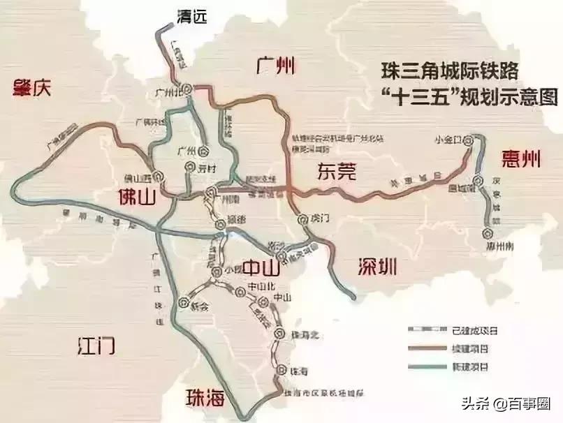 广佛环线佛山西至广州南站线路图,广佛环线佛山西站至广州南站站点
