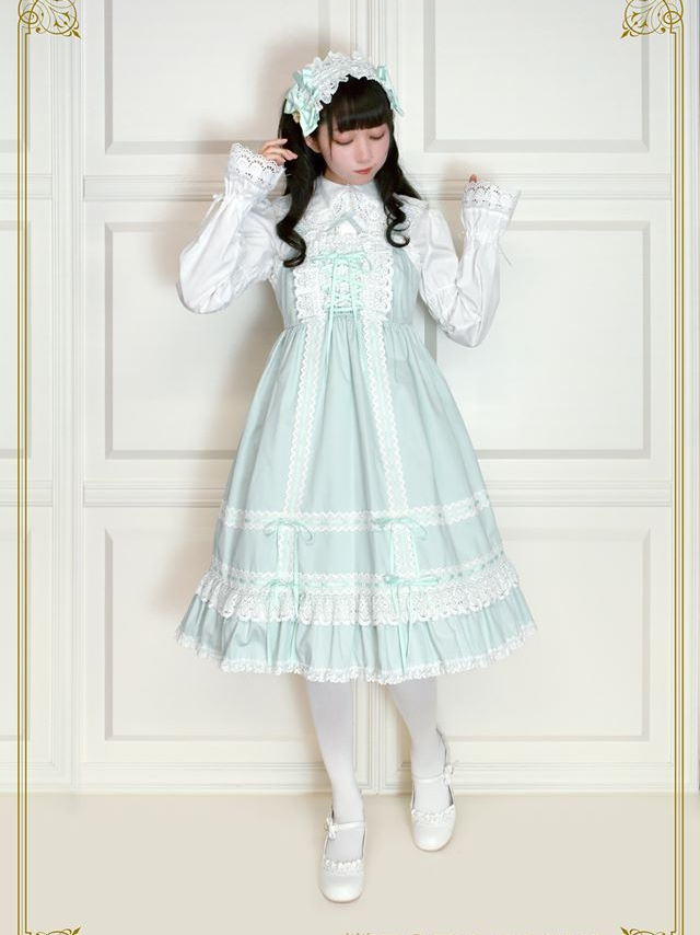 显瘦蓝色lolita夏季,好看显白凉快的lolita