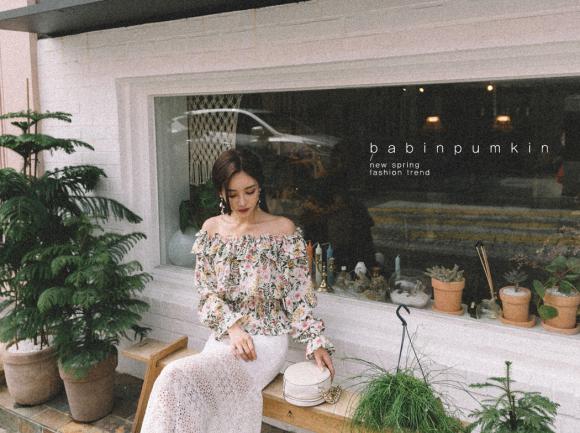 春熙香卉碎花芳菲朵彩抹肩衫