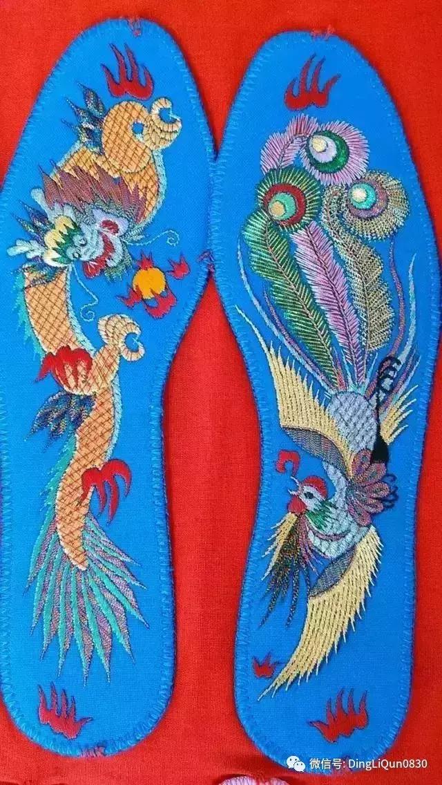 鞋垫上的刺绣艺术欣赏,鞋垫刺绣怎么刺绣熊猫嘴巴