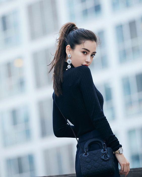 杨颖同款dior包尺寸,angelababy有哪些迪奥的包包