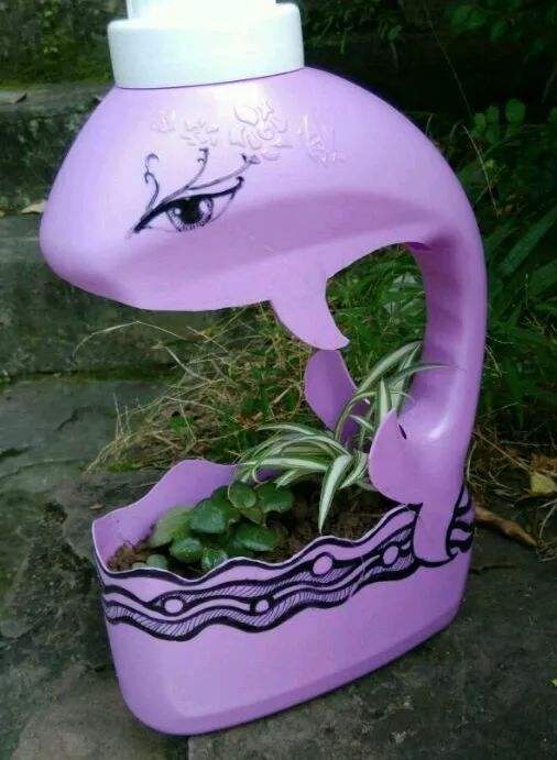 自制养花滴水瓶教程图片,手工自制花瓶养花教程图片