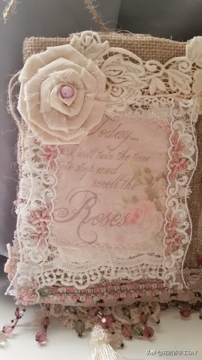 自制手帐本蕾丝花边,自制复古手帐蕾丝花边教程