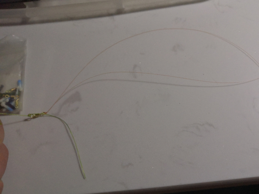 台钓子线与八字环结法,子线快速连接主线八字环方法