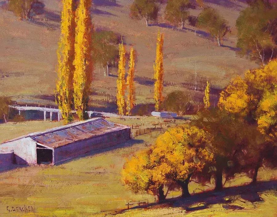 三个画家笔下的雪景,三位油画家的风景画