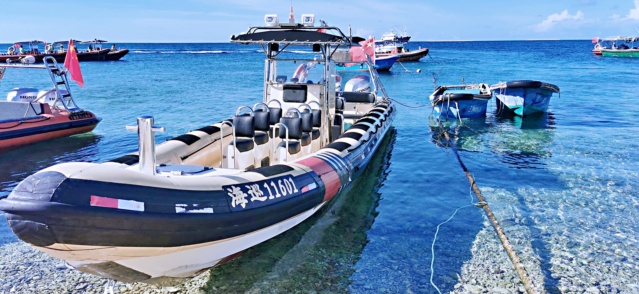 一半是海水一半是蓝天，这就是西沙群岛！我是登岛的第46066人