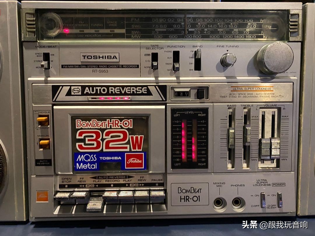 toshiba东芝磁带收音机一体机,原装toshiba东芝全波段短波收音机