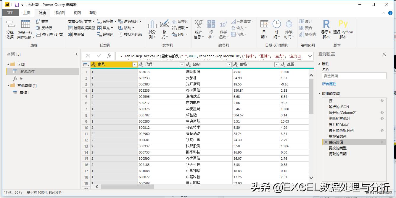 powerquery完整教程,powerquery抓取股票即时行情