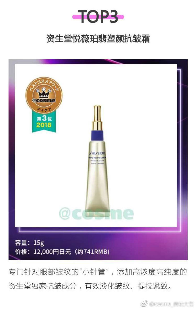 2018cosme大赏完整名单,cosme大赏2019完整