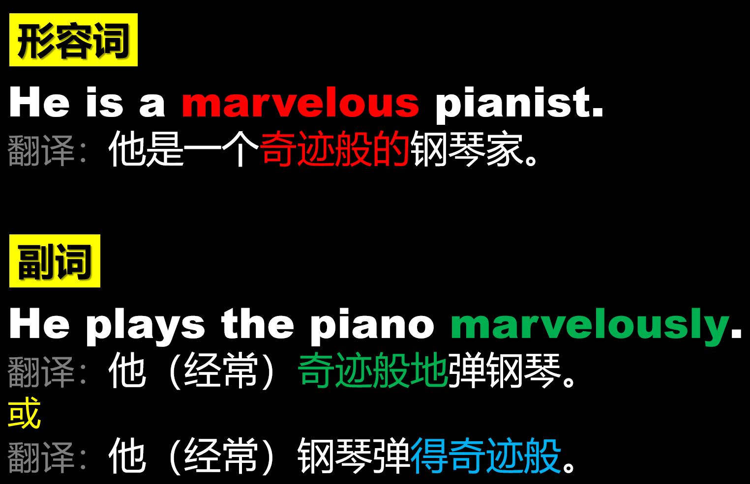 郎朗的英语词汇量：副词（adverb）是什么？