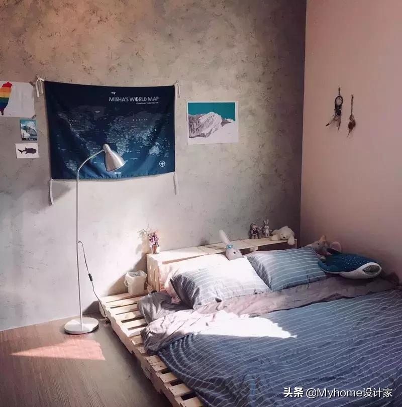 刷漆、铺地,再买个收纳箱搞定,女大学生4千元爆改13m²房间!