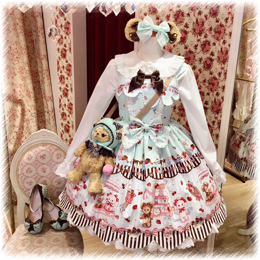 显瘦蓝色lolita夏季,好看显白凉快的lolita