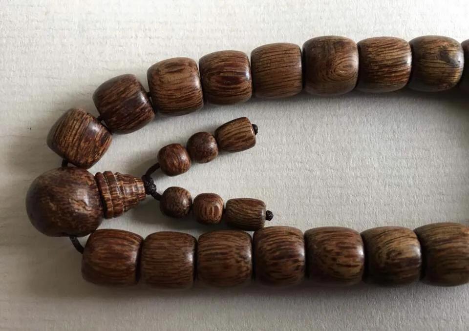 富森红土黄油桶形念珠