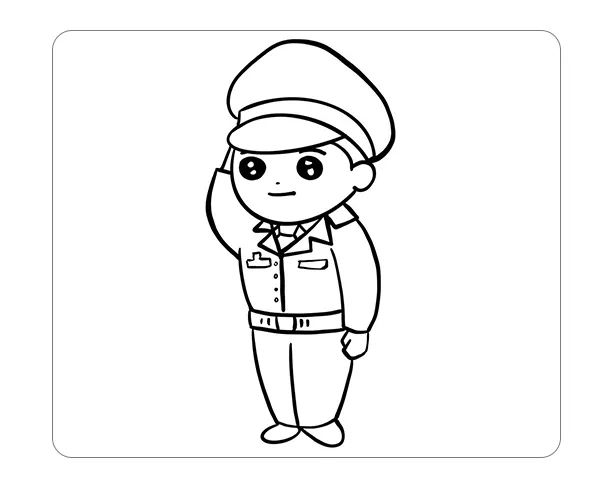 超多的警察叔叔简笔画，亲子好帮手，为孩子收藏吧【视频教程】