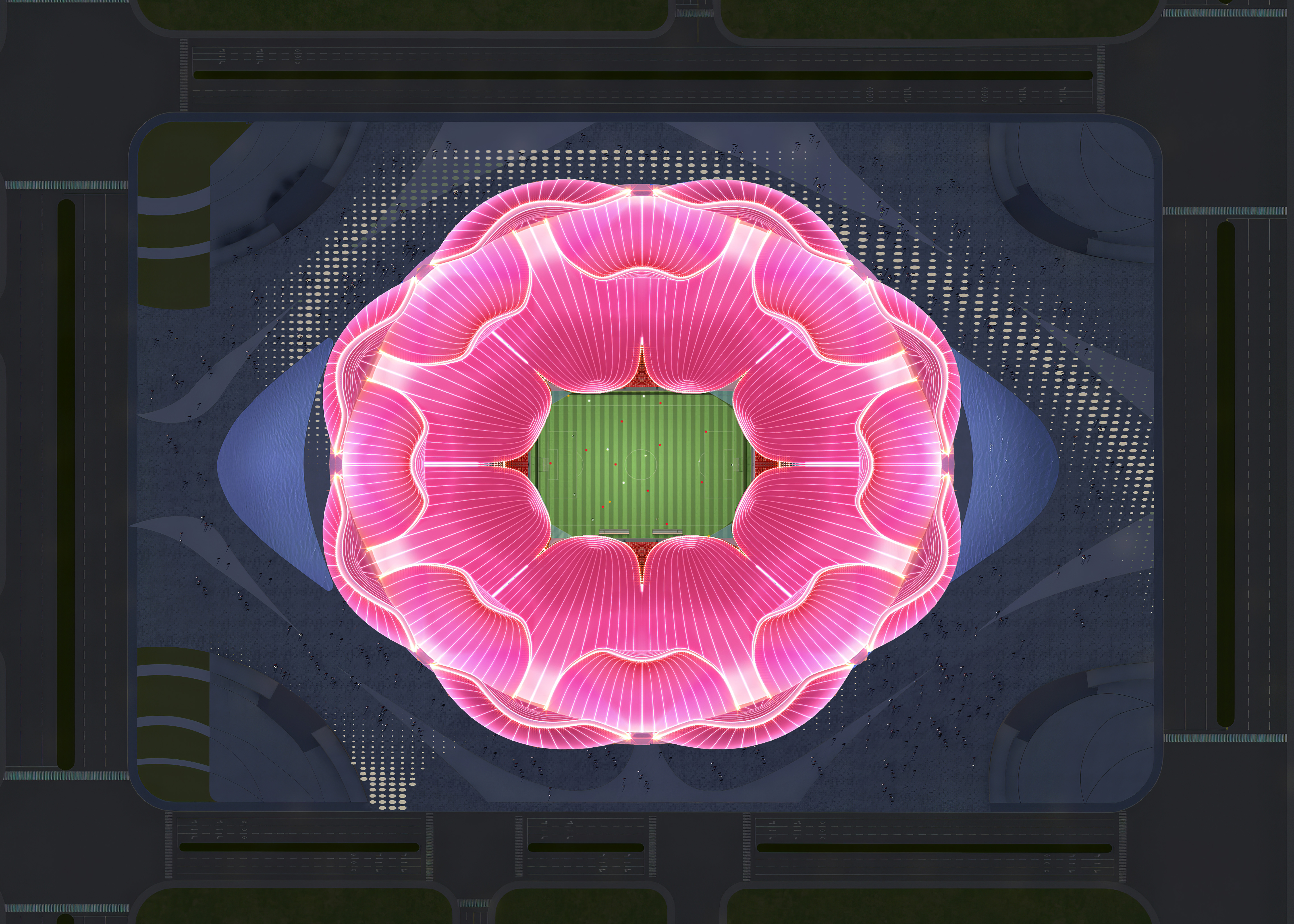 炫酷足球场,恒大足球场新旧设计