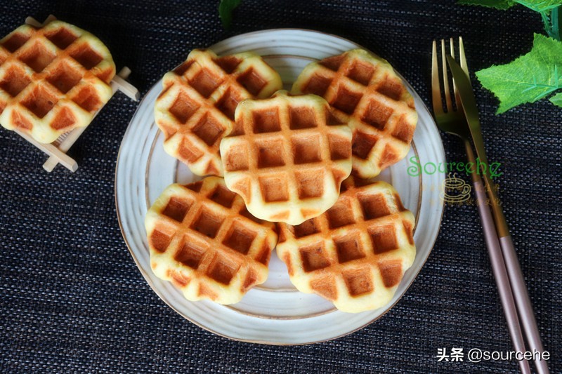 华夫饼制作教程不用烤箱,家庭烤箱版华夫饼做法无模具