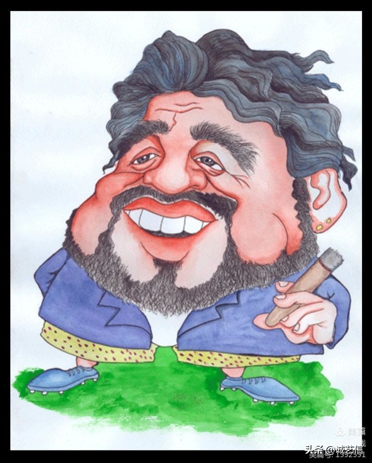 马拉多纳高清漫画壁纸,马拉多纳漫画