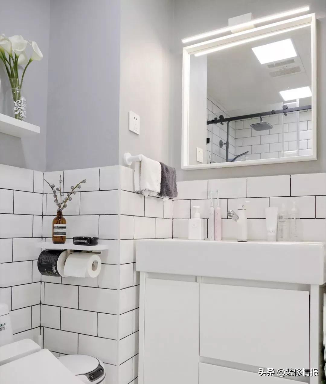 小户型卫生间平面布局最佳效果图,正方小户型卫生间设计布局