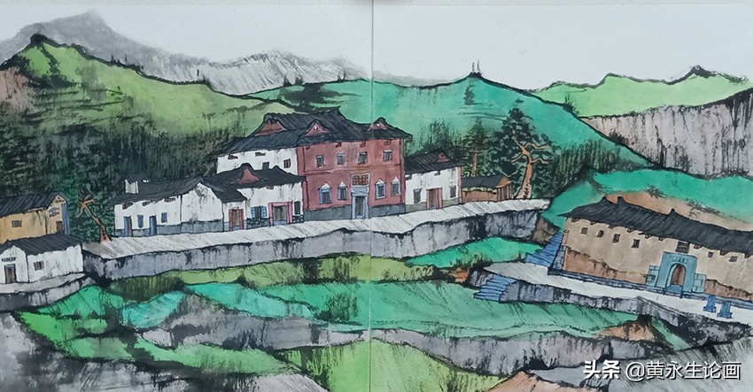 曾军艺山水画作品欣赏,画家曾军艺作品欣赏