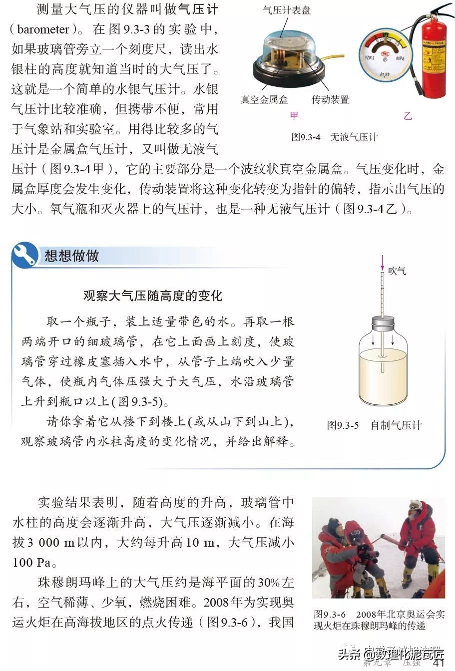 寒假八年级物理预习教辅,人教版八年级下册物理预习笔记